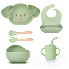 SET DE VAJILLA INFANTIL SILICONA ANIMALES
