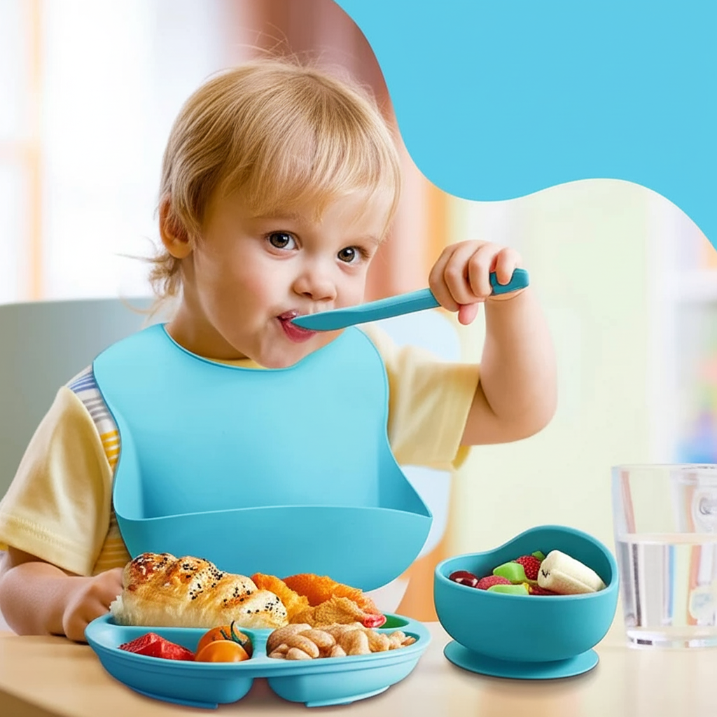SET DE VAJILLA INFANTIL SILICONA