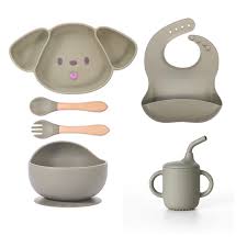 SET DE VAJILLA INFANTIL SILICONA ANIMALES
