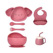 SET DE VAJILLA INFANTIL SILICONA ANIMALES
