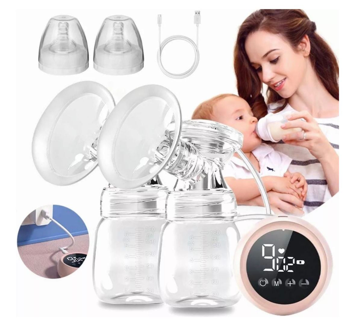 EXTRACTOR ELECTRICO DE LECHE DOBLE PREMIUM